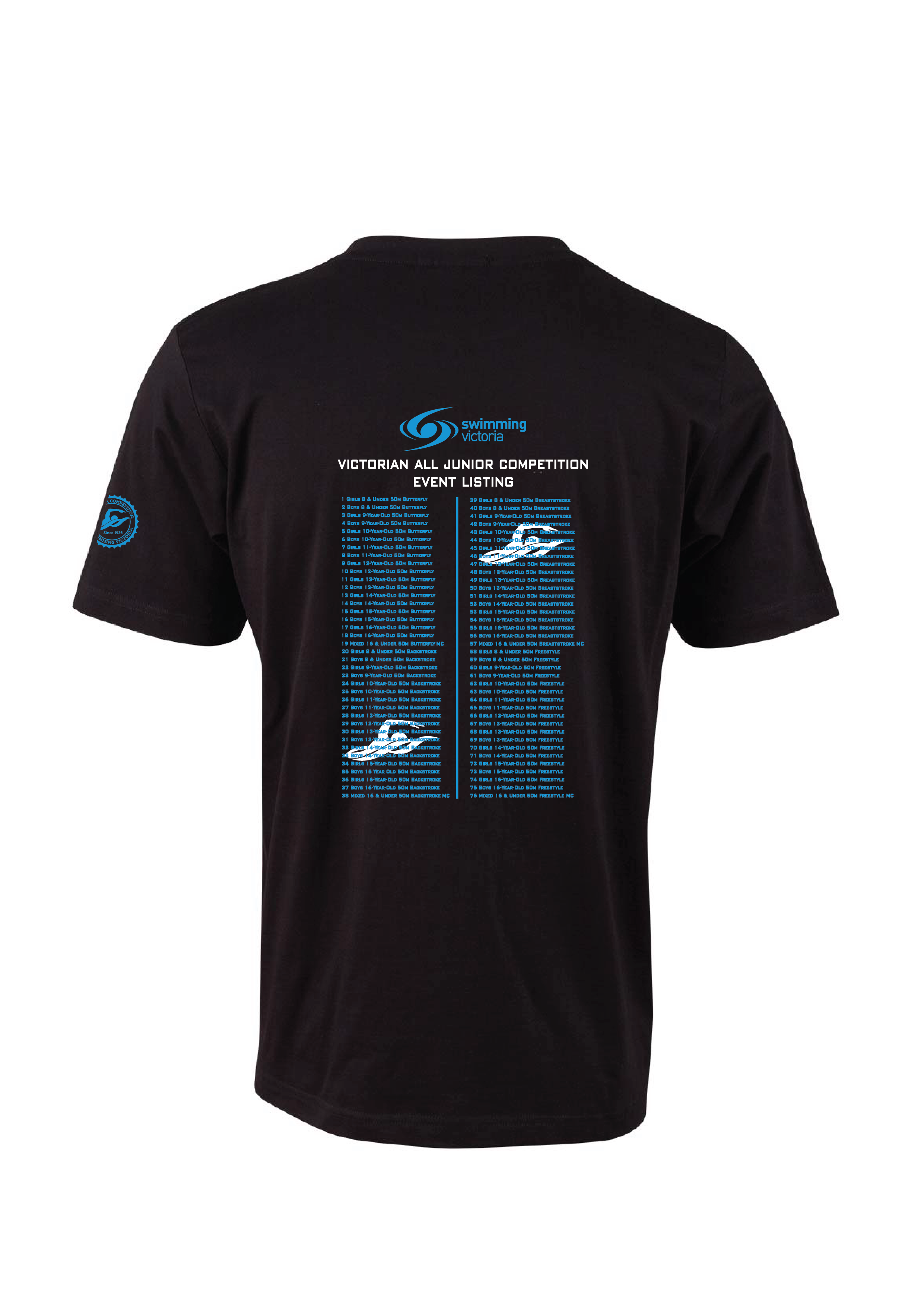 2026 VICTORIAN ALL JUNIOR COMPETITION SHORT SLEEVE TEE - BLACK