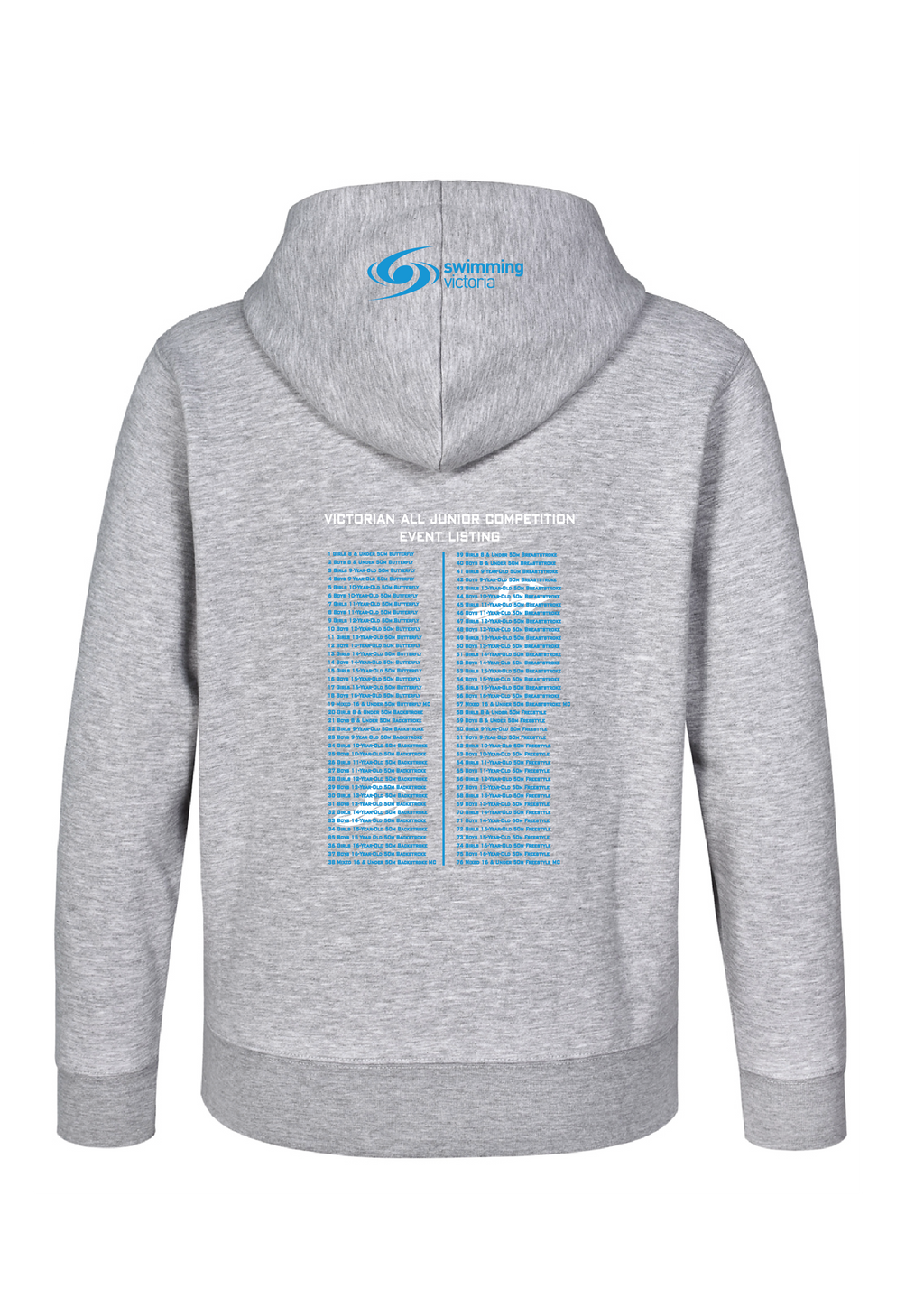 2026 VICTORIAN ALL JUNIOR COMPETITION HOODIE - GREY MARLE