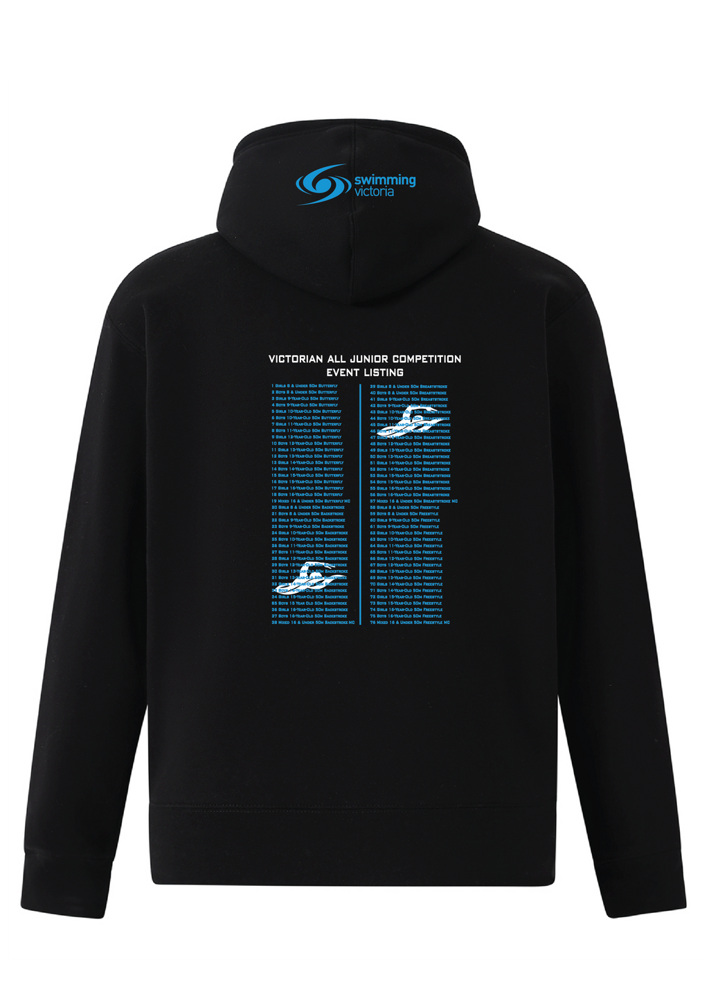 2026 VICTORIAN ALL JUNIOR COMPETITION ZIP THRU HOODIE- BLACK