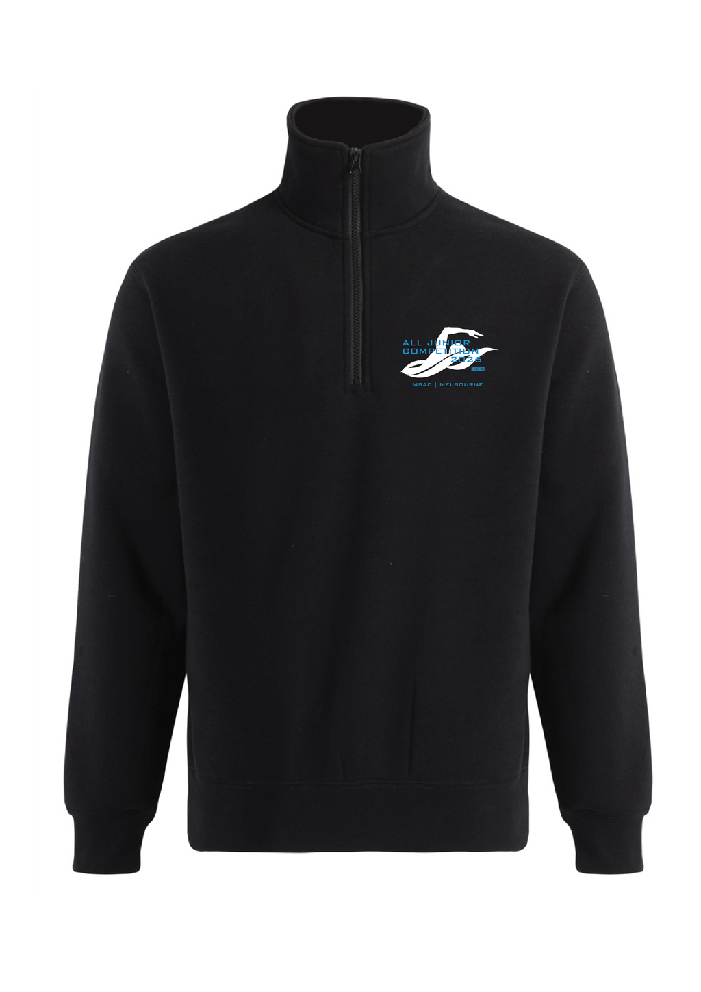 2026 VICTORIAN ALL JUNIOR COMPETITION 1/4 ZIP SWEAT TOP - BLACK