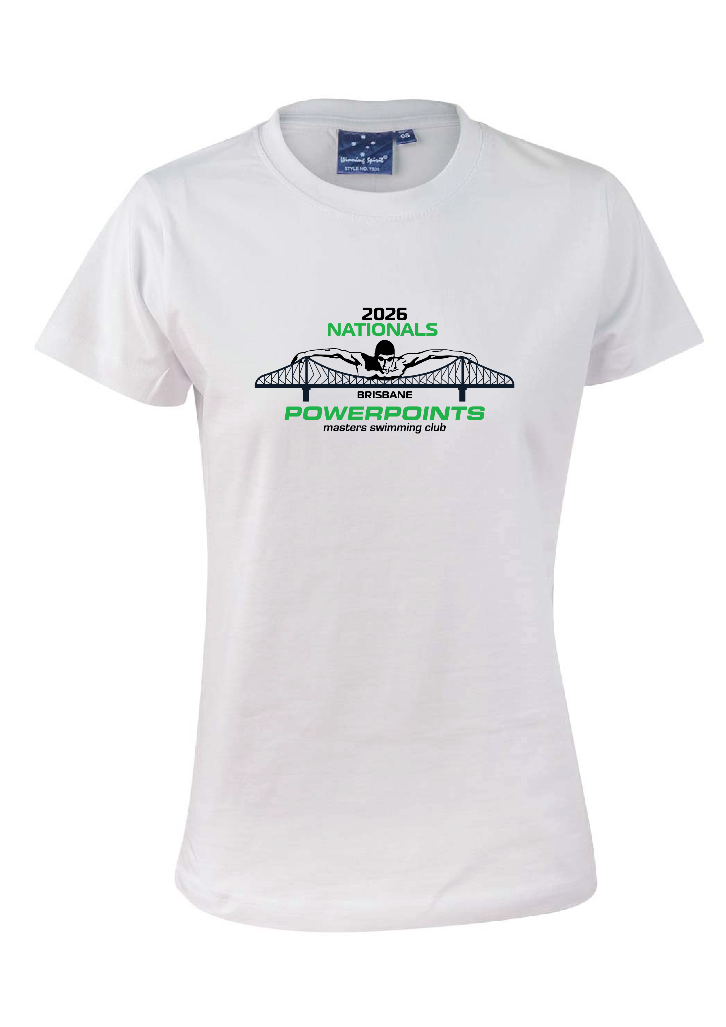 2026 Powerpoints Nationals short sleeve tee - Women's- White