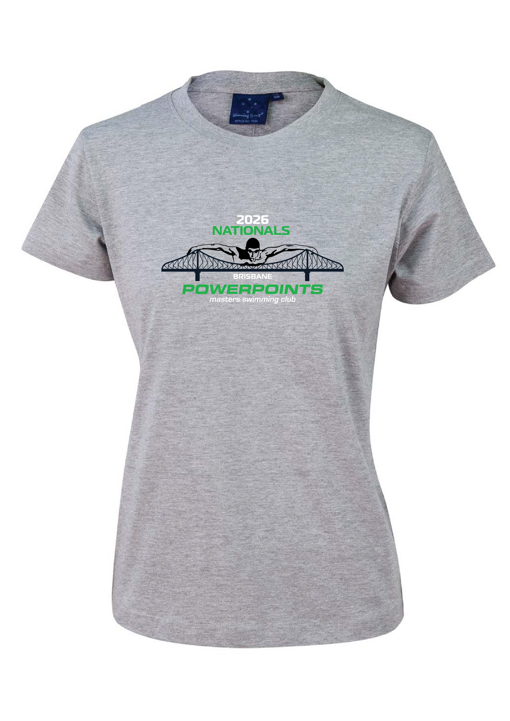 2026 Powerpoints Nationals short sleeve tee - Women's- Grey Marle