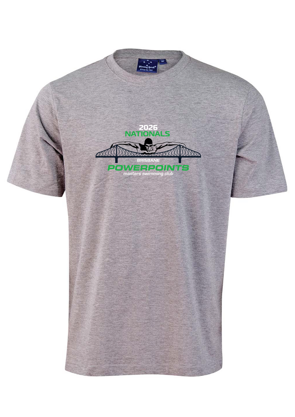 2026 Powerpoints Nationals short sleeve tee - Unisex - Grey Marle