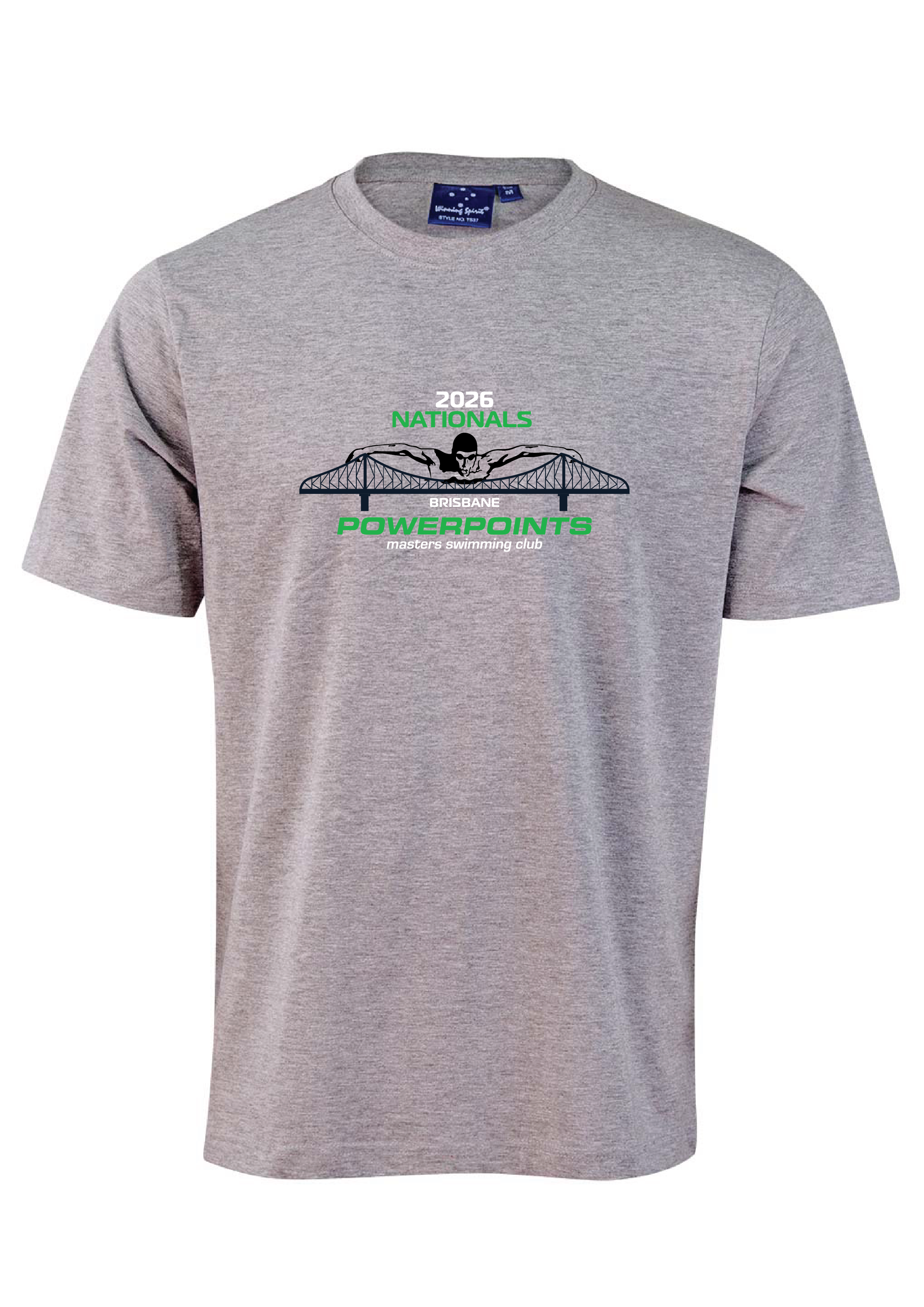 2026 Powerpoints Nationals short sleeve tee - Unisex - Grey Marle