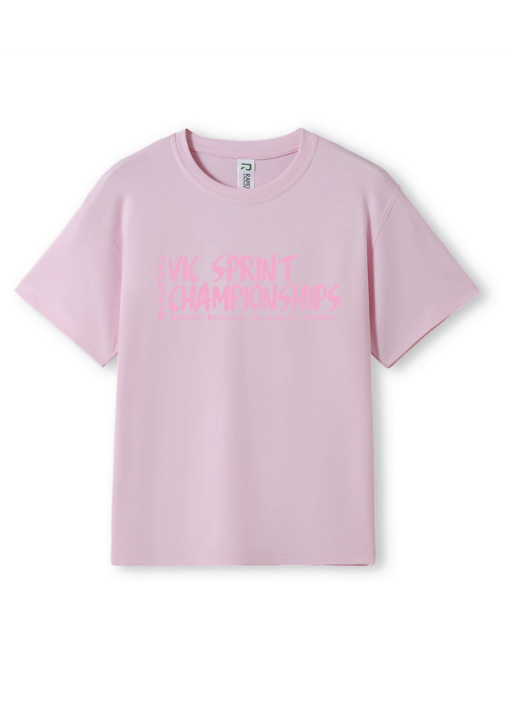 2026 VICTORIAN SPRINT CHAMPIONSHIPS SHORT SLEEVE TEE - PALE PINK