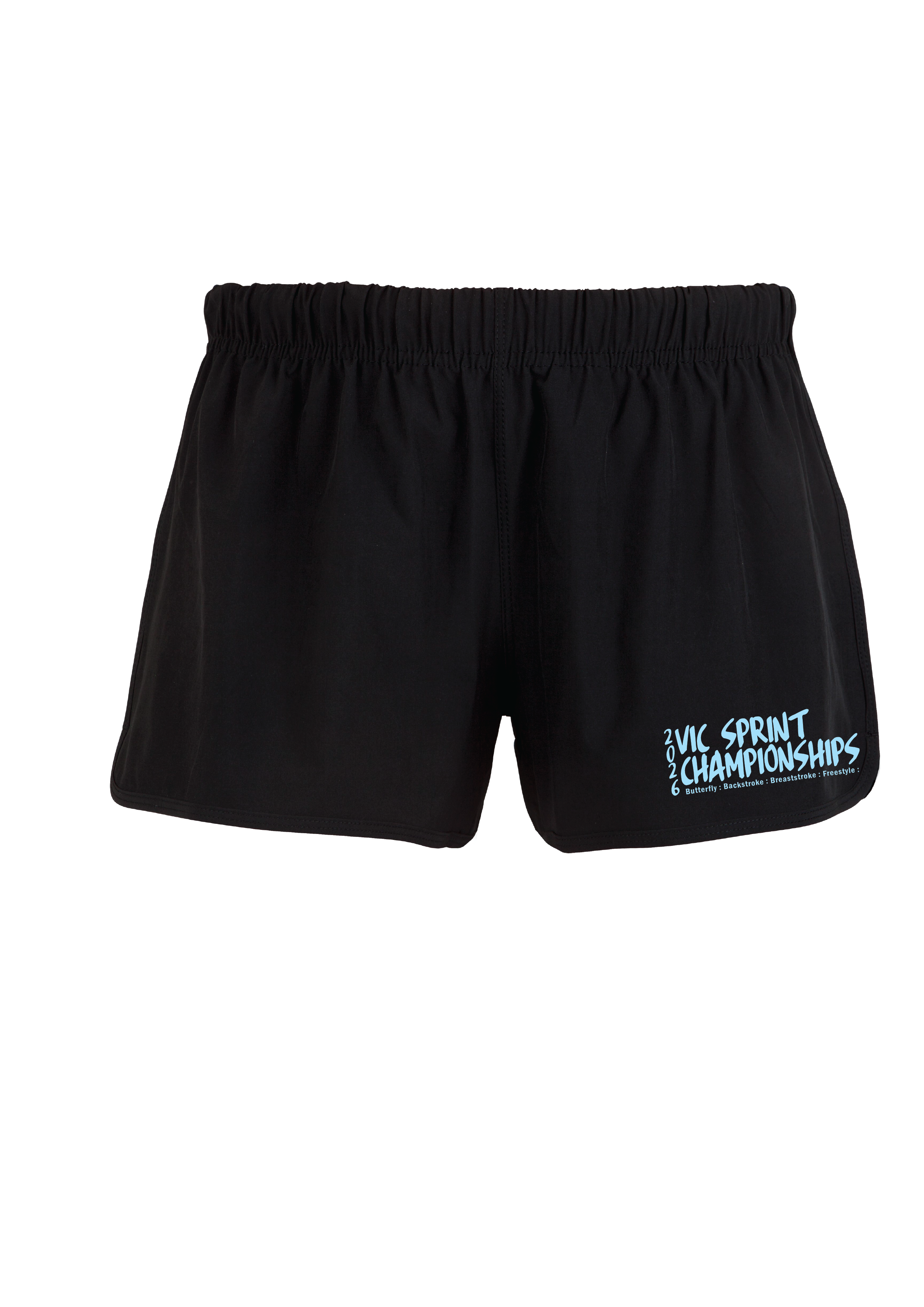 2026 VICTORIAN SPRINT CHAMPIONSHIPS SWIM CLUB  4 x STRETCH SHORTS - Women's - Navy