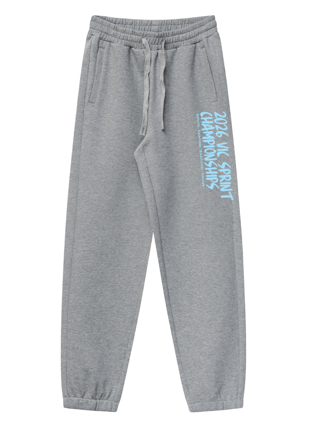 2026 VICTORIAN SPRINT CHAMPIONSHIPS TRACKPANT - GREY MARLE/PALE BLUE PRINT