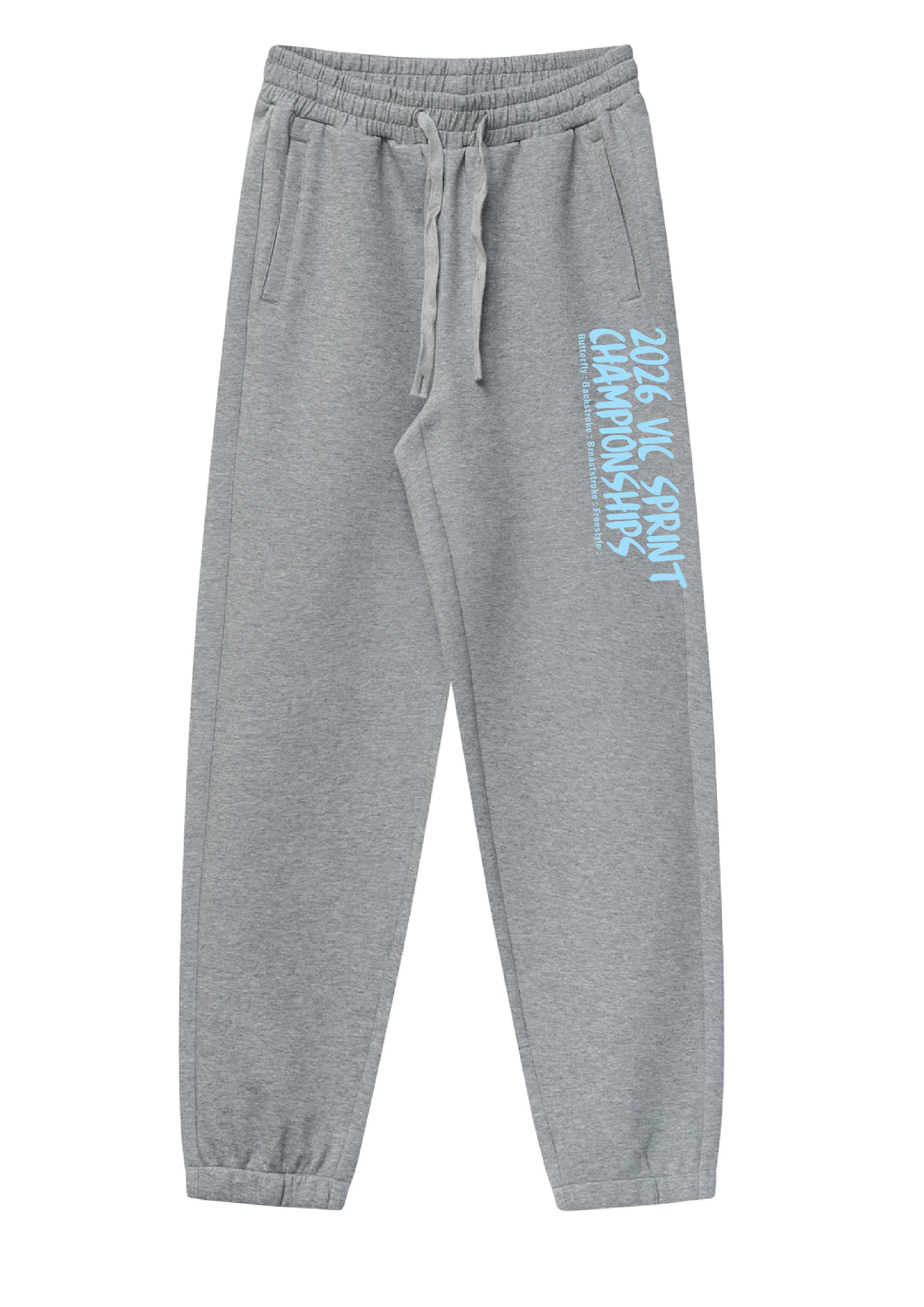 2026 VICTORIAN SPRINT CHAMPIONSHIPS TRACKPANT - GREY MARLE/PALE BLUE PRINT
