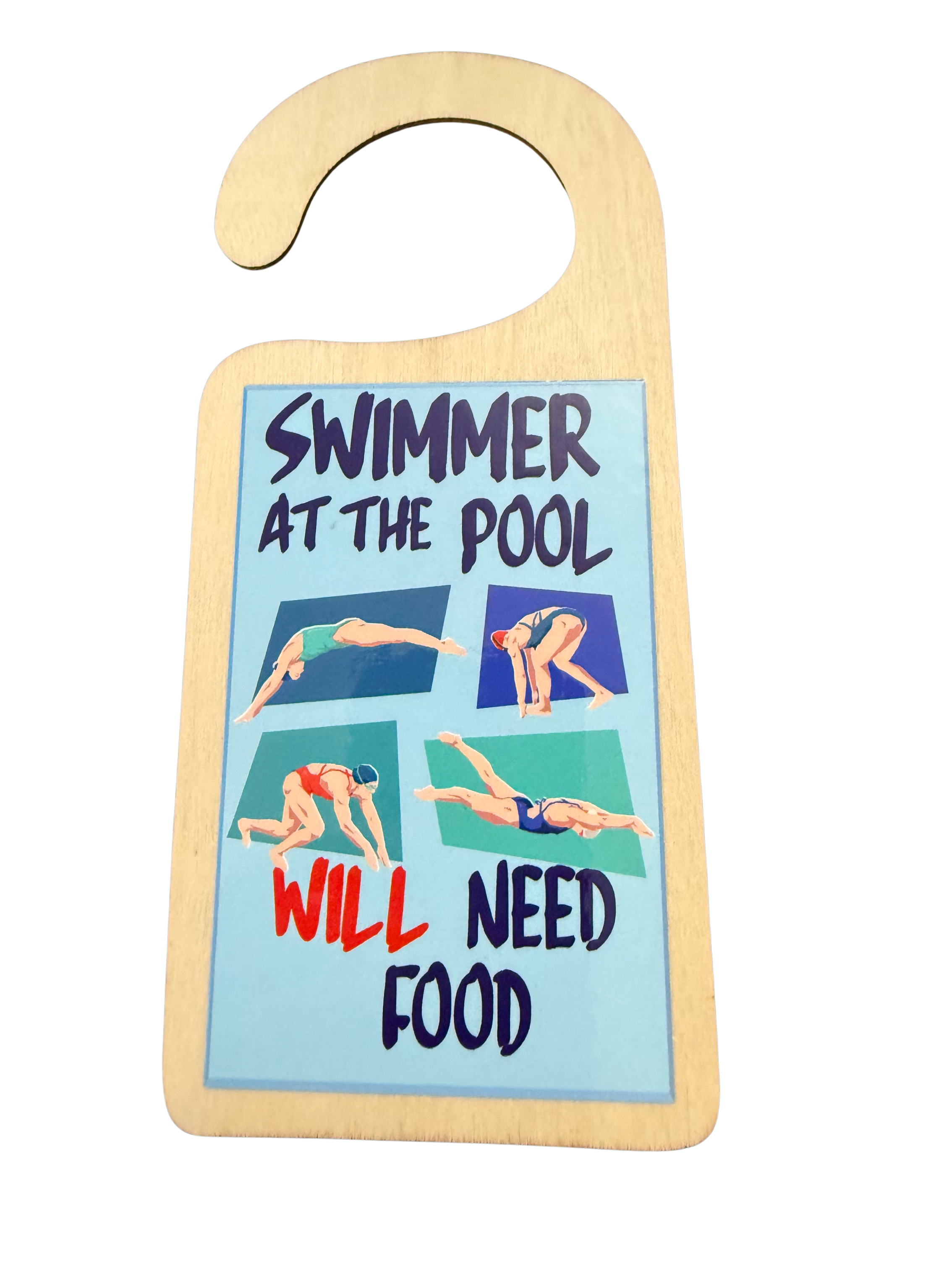 DOOR HANGER - SWIMMER FEMALE