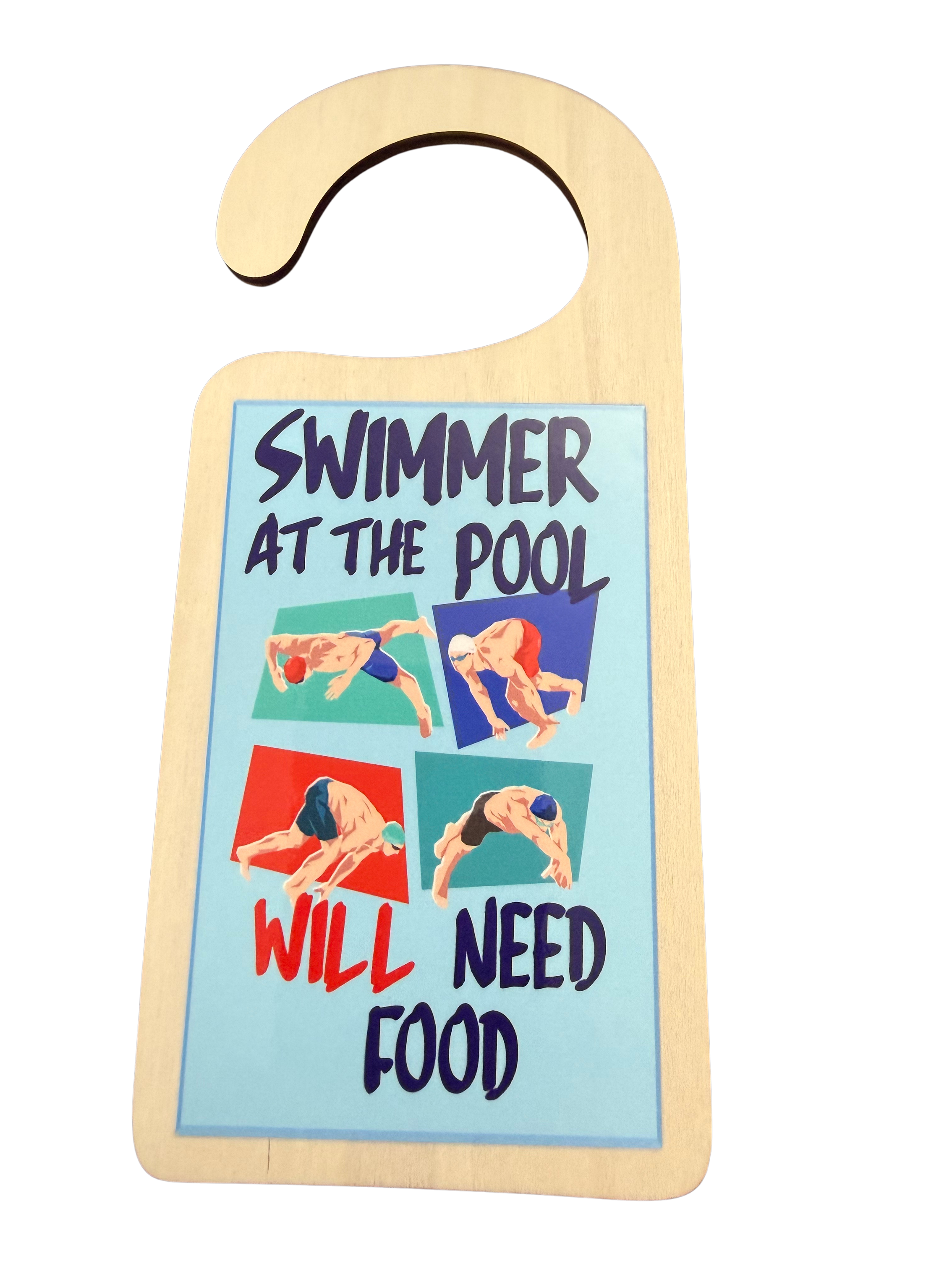 DOOR HANGER - SWIMMER MALE