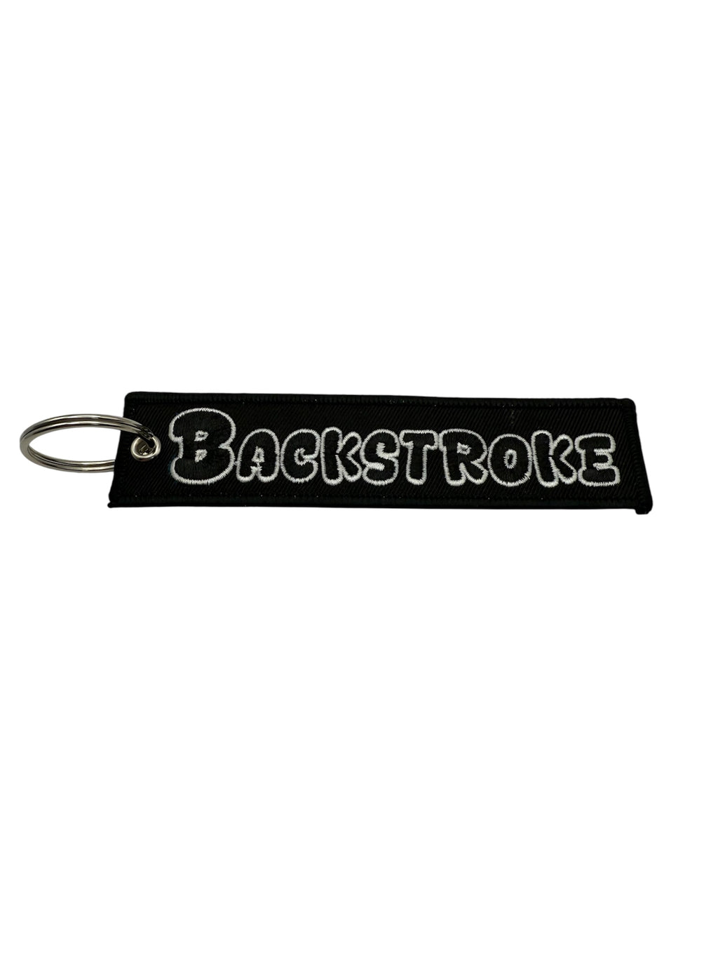Keychain embroidered - Backstroke Est 1900 - Black