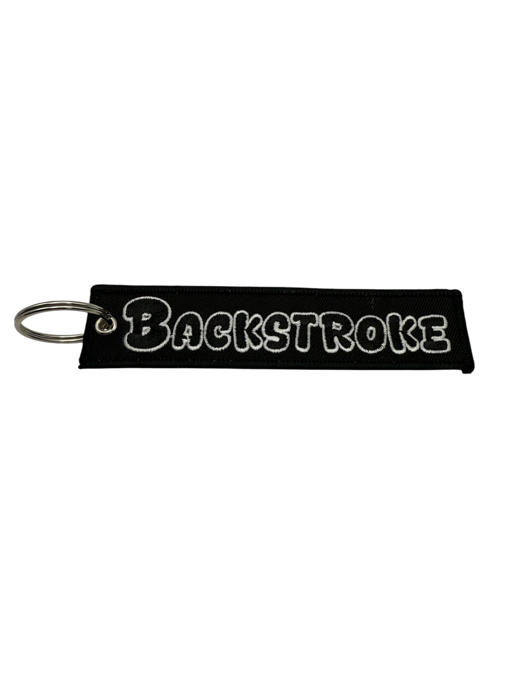 Keychain embroidered - Backstroke Est 1900 - Black
