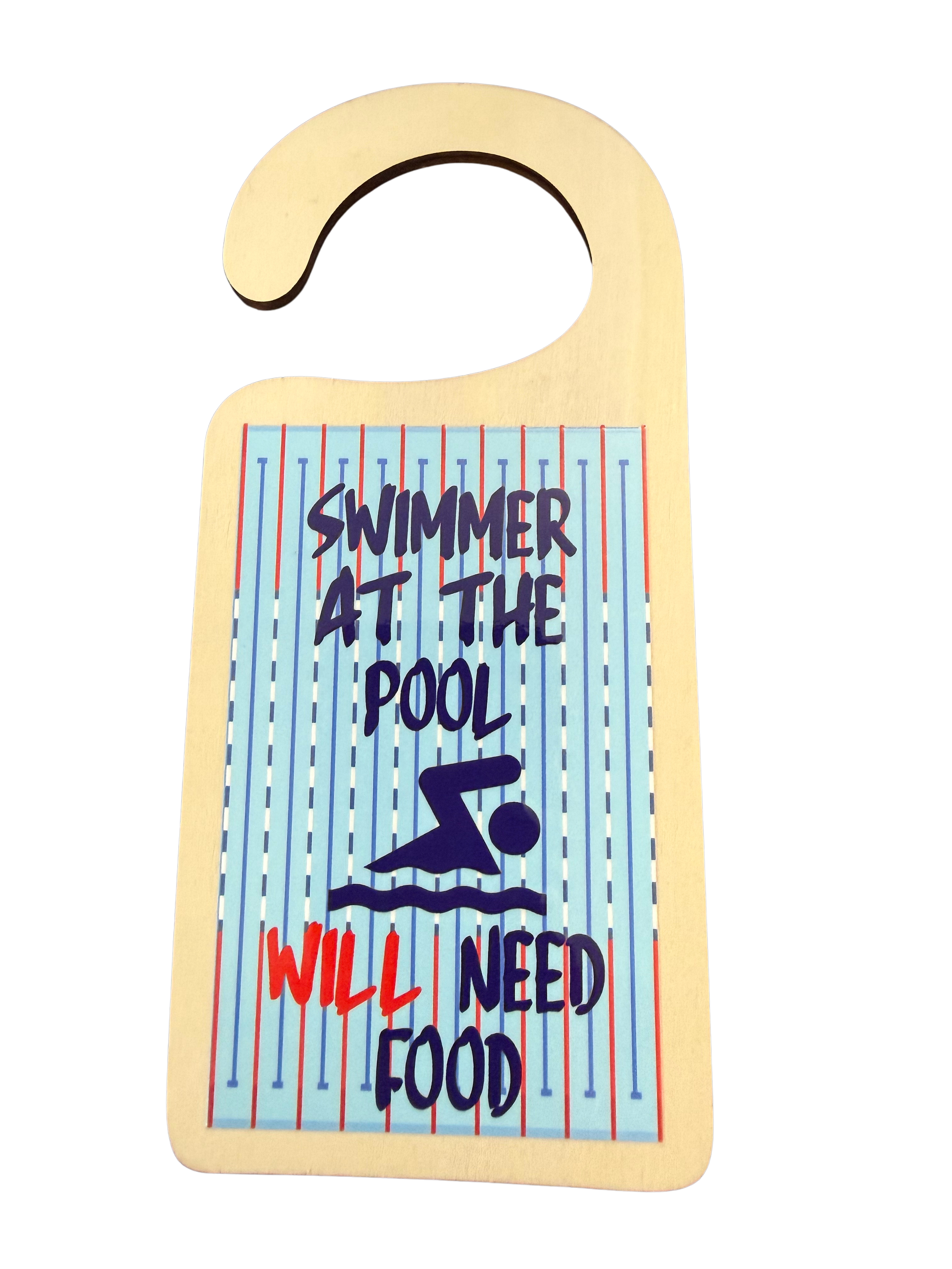 DOOR HANGER - SWIMMER POOL LANES