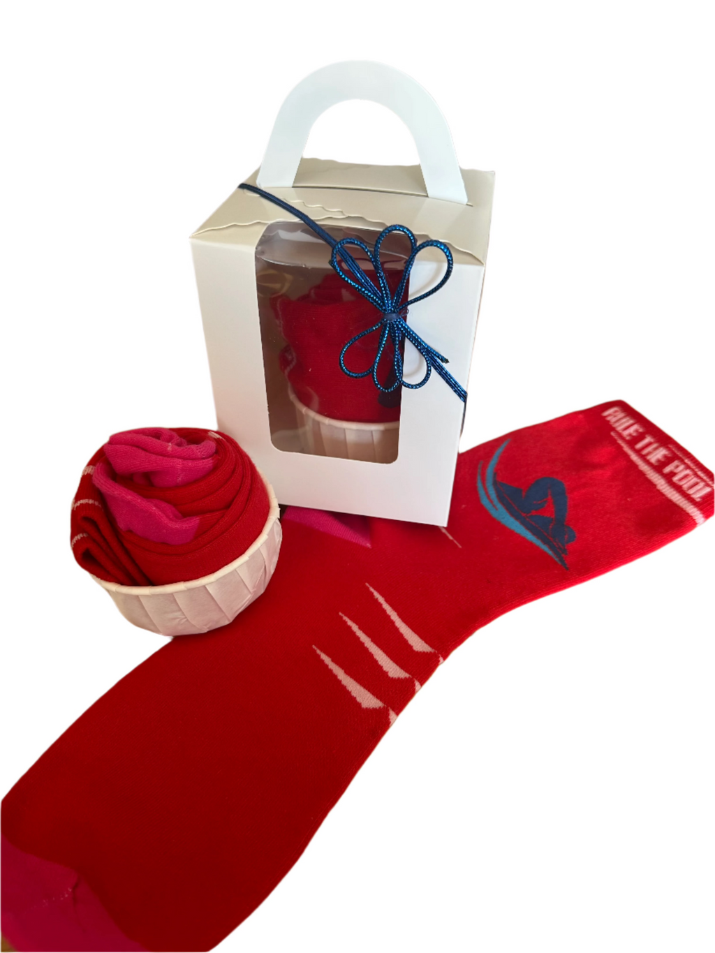 Gifted Boxed Socks - Rule the pool Red/Pink