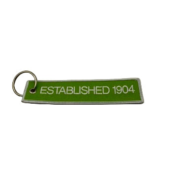 Keychain Embroidered - Breaststroke Est 1904 - Lime Green