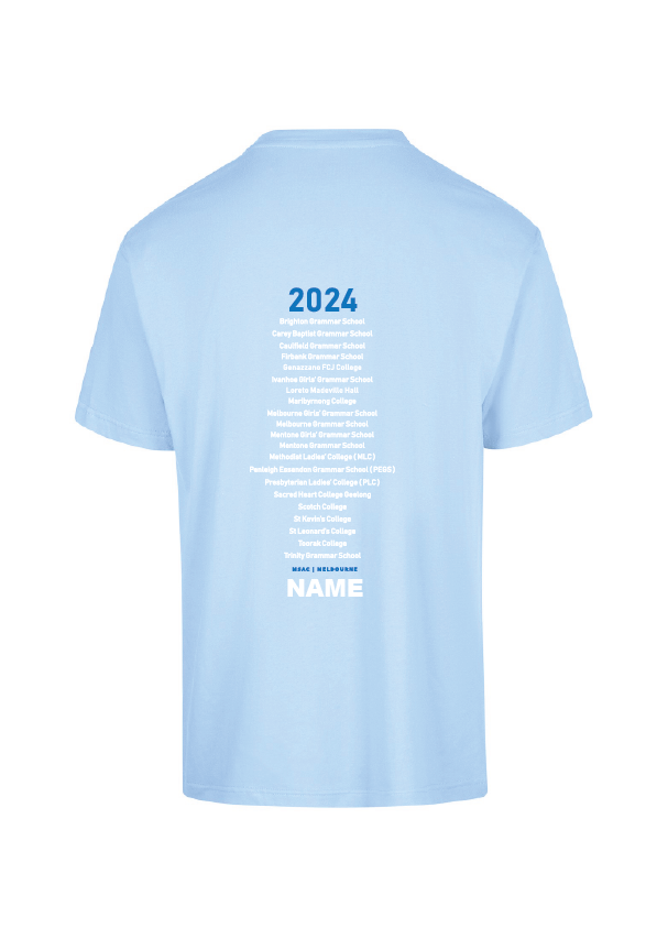 2024 Victorian All Schools Relay Championships Tee - Pale Blue