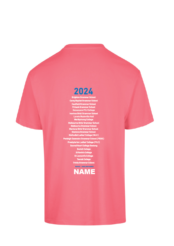 2024 Victorian All School Relay Championships Tee - Coral