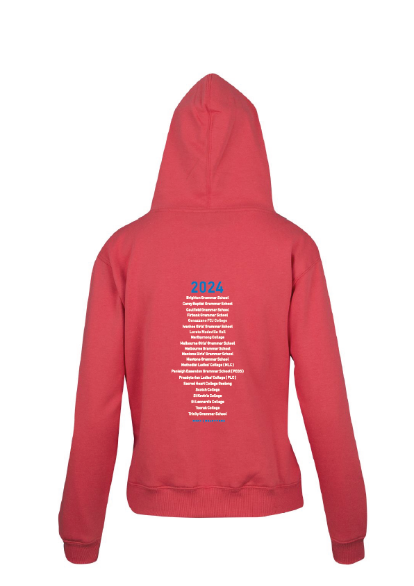 2024 Victorian All School Relay Championship Hoodie -Coral