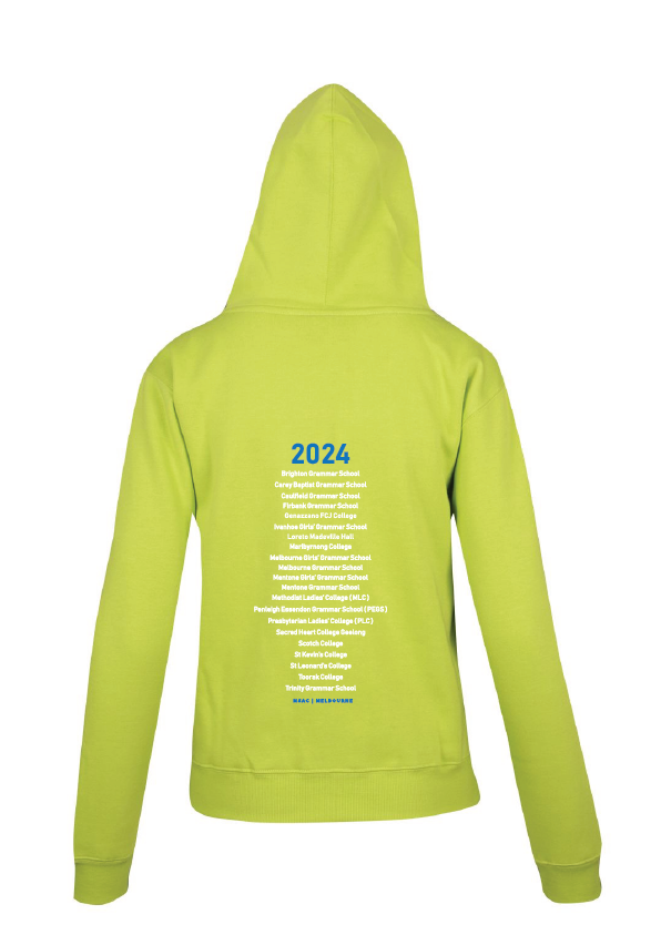2024 Victorian All School Relay Championship Hoodie -Lime