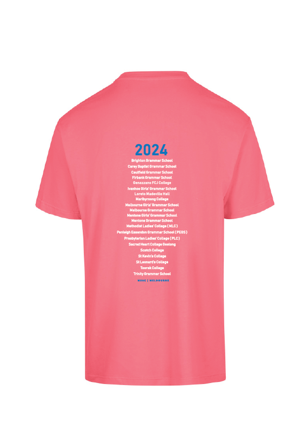 2024 Victorian All School Relay Championships Tee - Coral