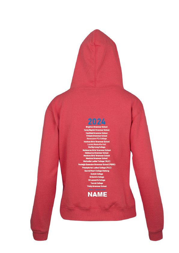 2024 Victorian All School Relay Championship Hoodie -Coral