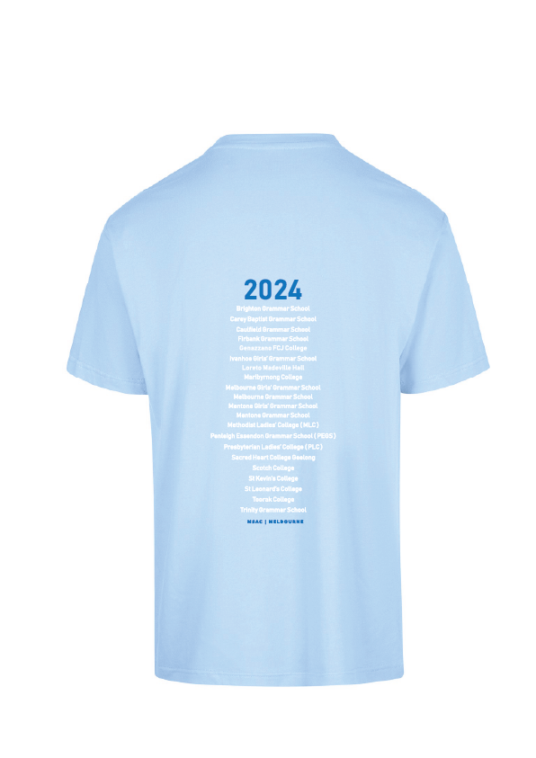 2024 Victorian All Schools Relay Championships Tee - Pale Blue