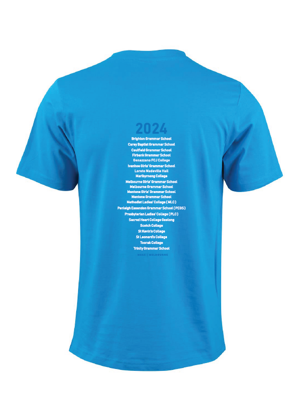 2024 Victorian All School Relay Championships Tee - Azure Blue