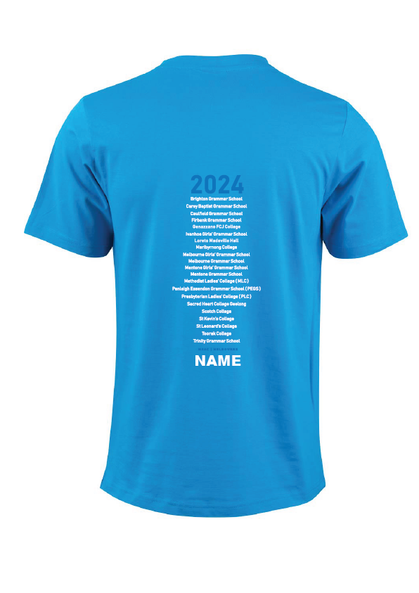 2024 Victorian All School Relay Championships Tee - Azure Blue