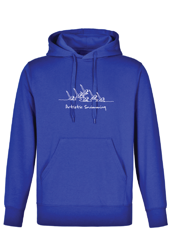 ARTISTIC SWIMMING X 6 - BLUE HOODIE - WHITE