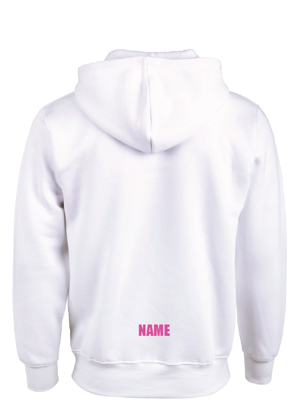 ARTISTIC SWIMMING X 4 - WHITE HOODIE - PINK
