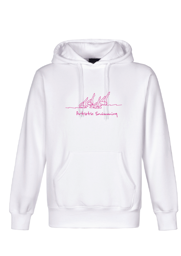 ARTISTIC SWIMMING X 4 - WHITE HOODIE - PINK