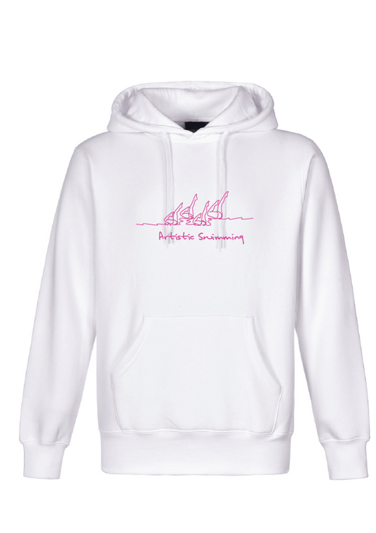 ARTISTIC SWIMMING X 4 - WHITE HOODIE - PINK