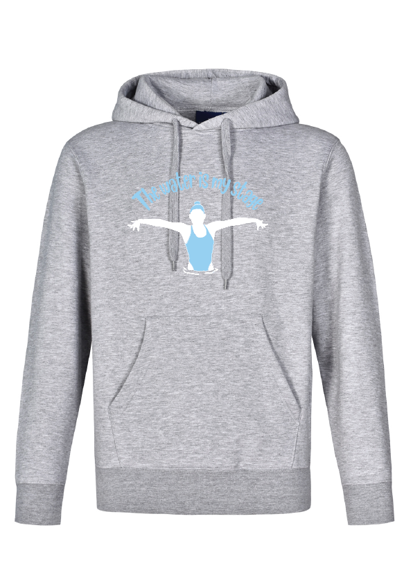 THE WATER IS MY STAGE - GREY MARLE HOODIE - BLUE