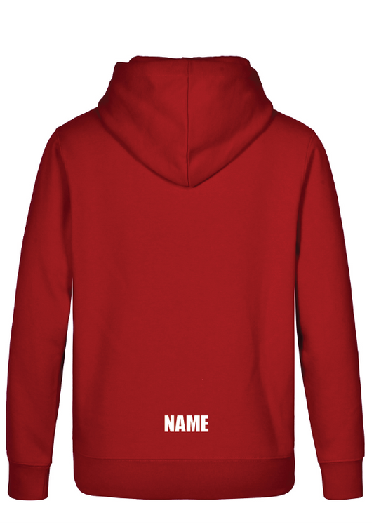 ARTISTIC SWIMMING X 6 - RED HOODIE - WHITE