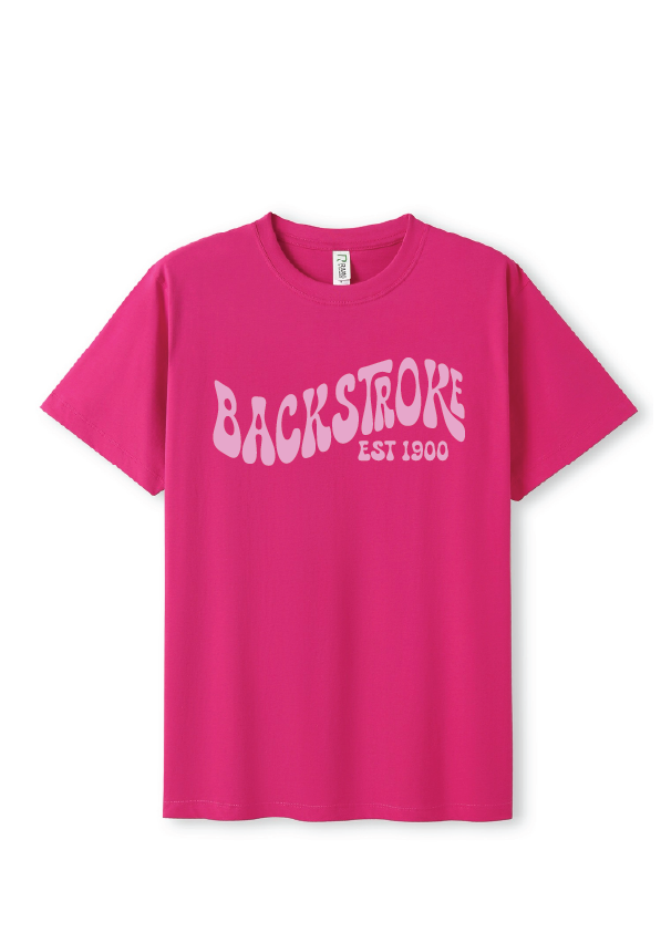 NEW PUFF PRINT STROKE TEES  - HOT PINK/PINK