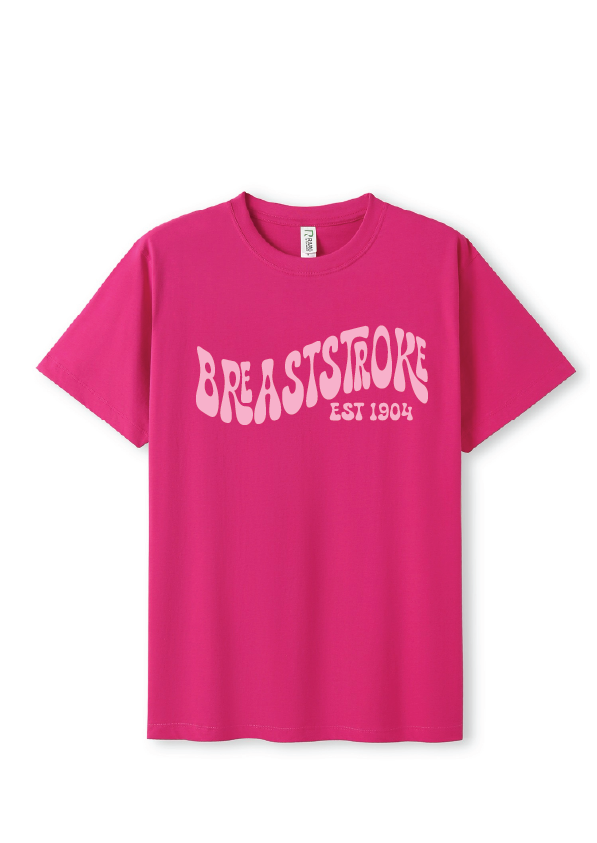 NEW PUFF PRINT STROKE TEES  - HOT PINK/PINK