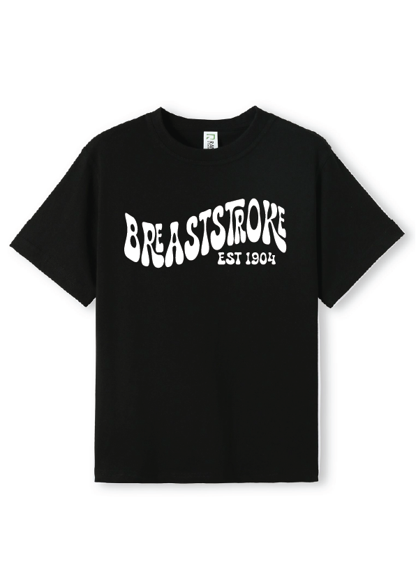 NEW PUFF PRINT STROKE TEES  - BLACK/WHITE