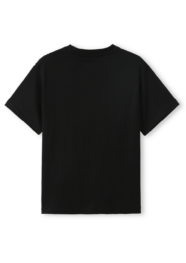 NEW PUFF PRINT STROKE TEES  - BLACK/WHITE