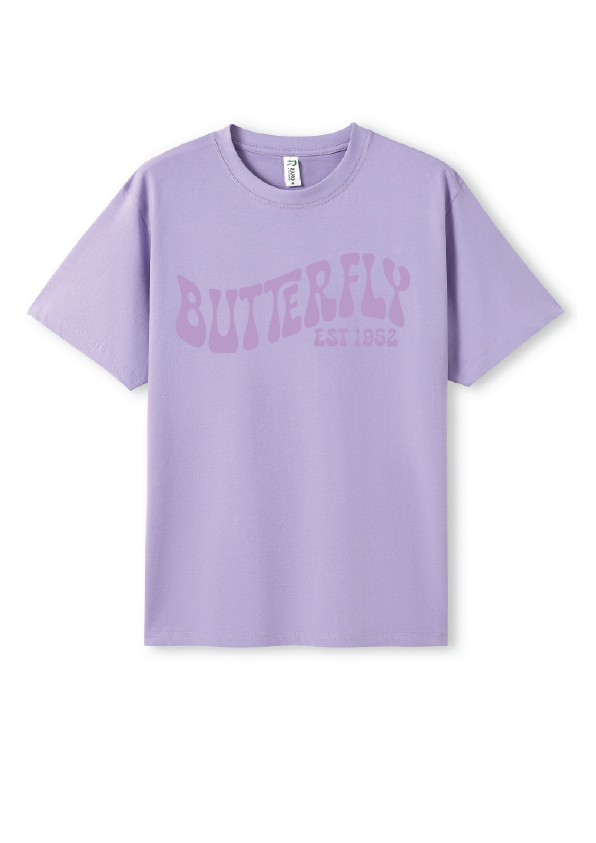 NEW PUFF PRINT STROKE TEES  - MAUVE/MAUVE