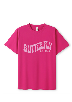 NEW PUFF PRINT STROKE TEES  - HOT PINK/PINK