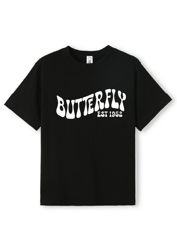 NEW PUFF PRINT STROKE TEES  - BLACK/WHITE