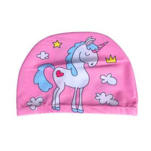 POLYESTER FABRIC SWIM CAP - SINGLE QTY - NARWHAL