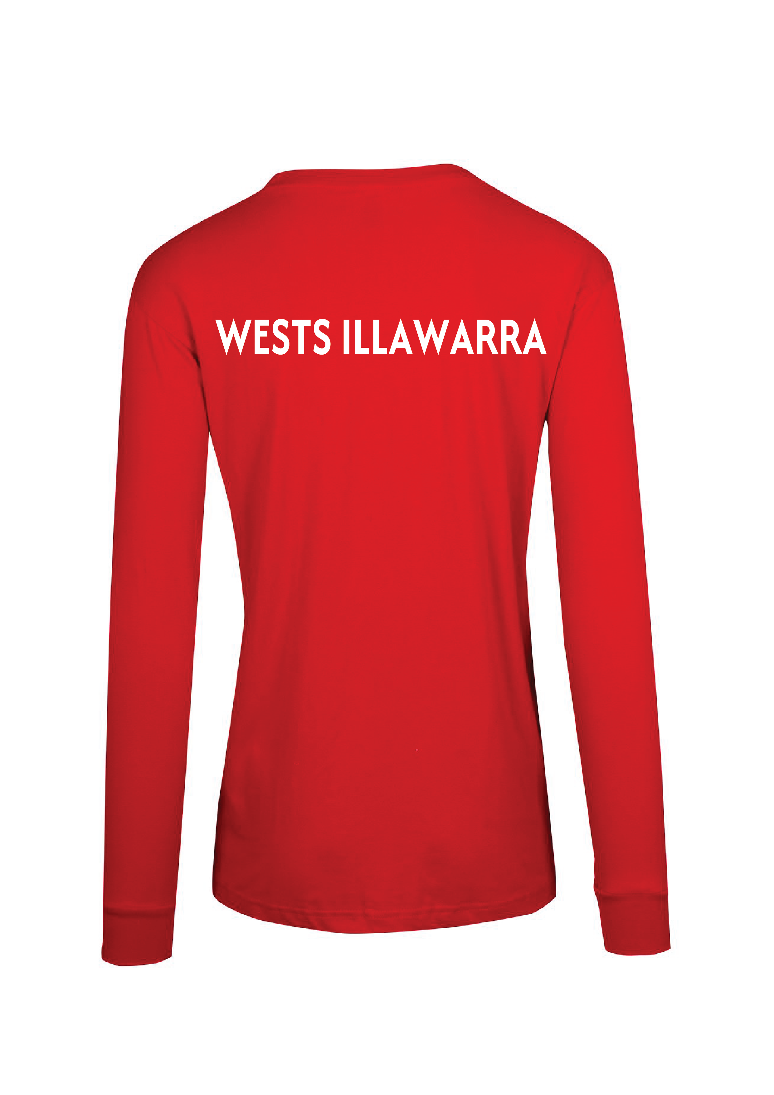 WESTS ILLAWARRA  SWIM CLUB LONG SLEEVE TEE  - KIDS/UNISEX RED