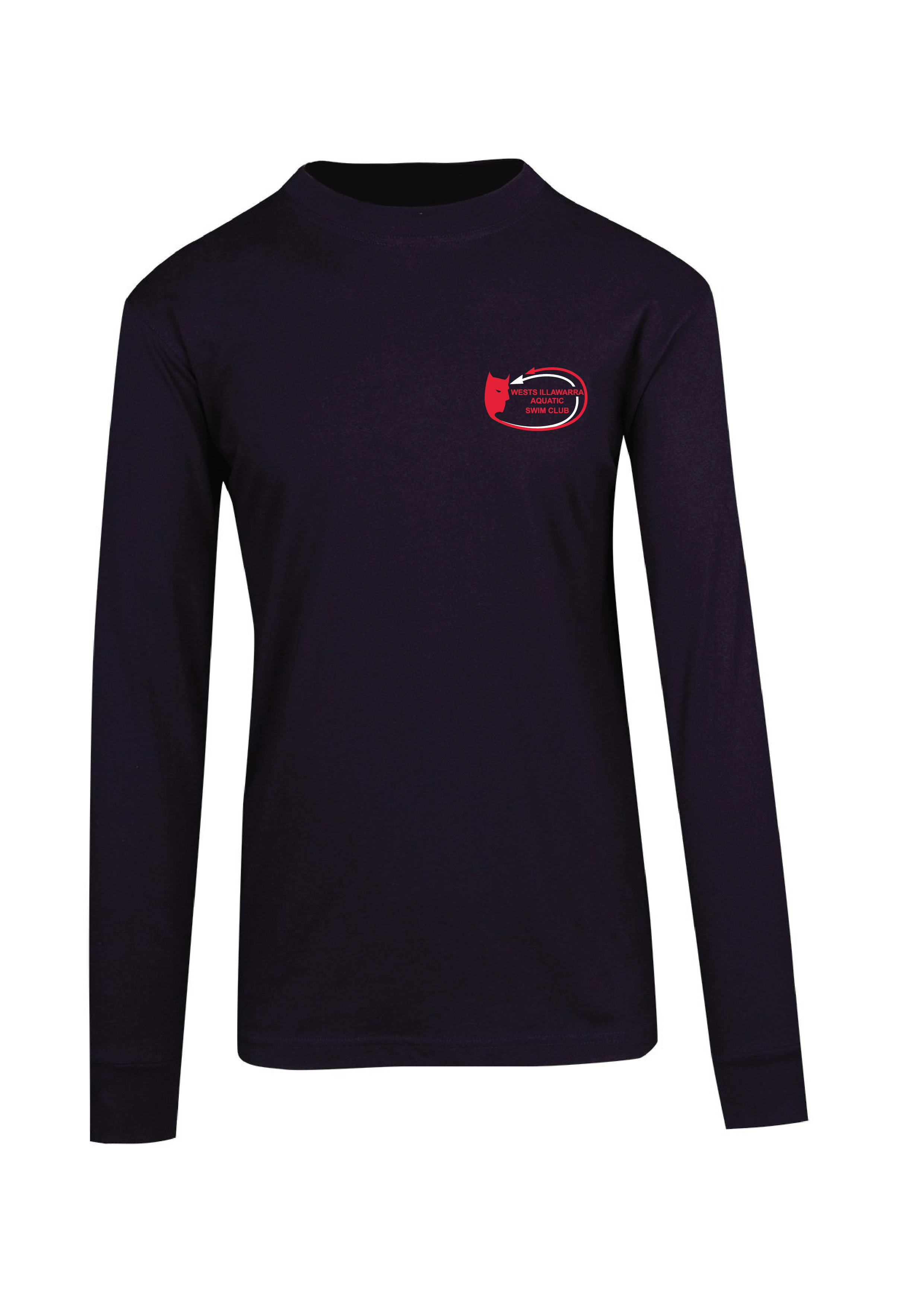 WESTS ILLAWARRA  SWIM CLUB LONG SLEEVE TEE  - KIDS/UNISEX NAVY