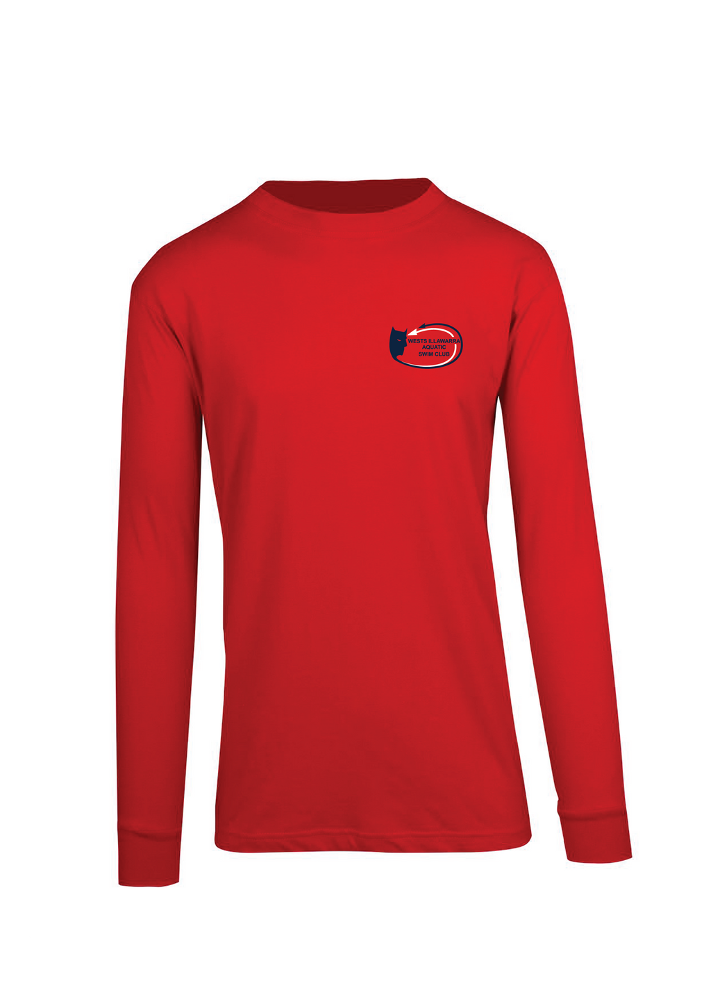 WESTS ILLAWARRA  SWIM CLUB LONG SLEEVE TEE  - KIDS/UNISEX RED