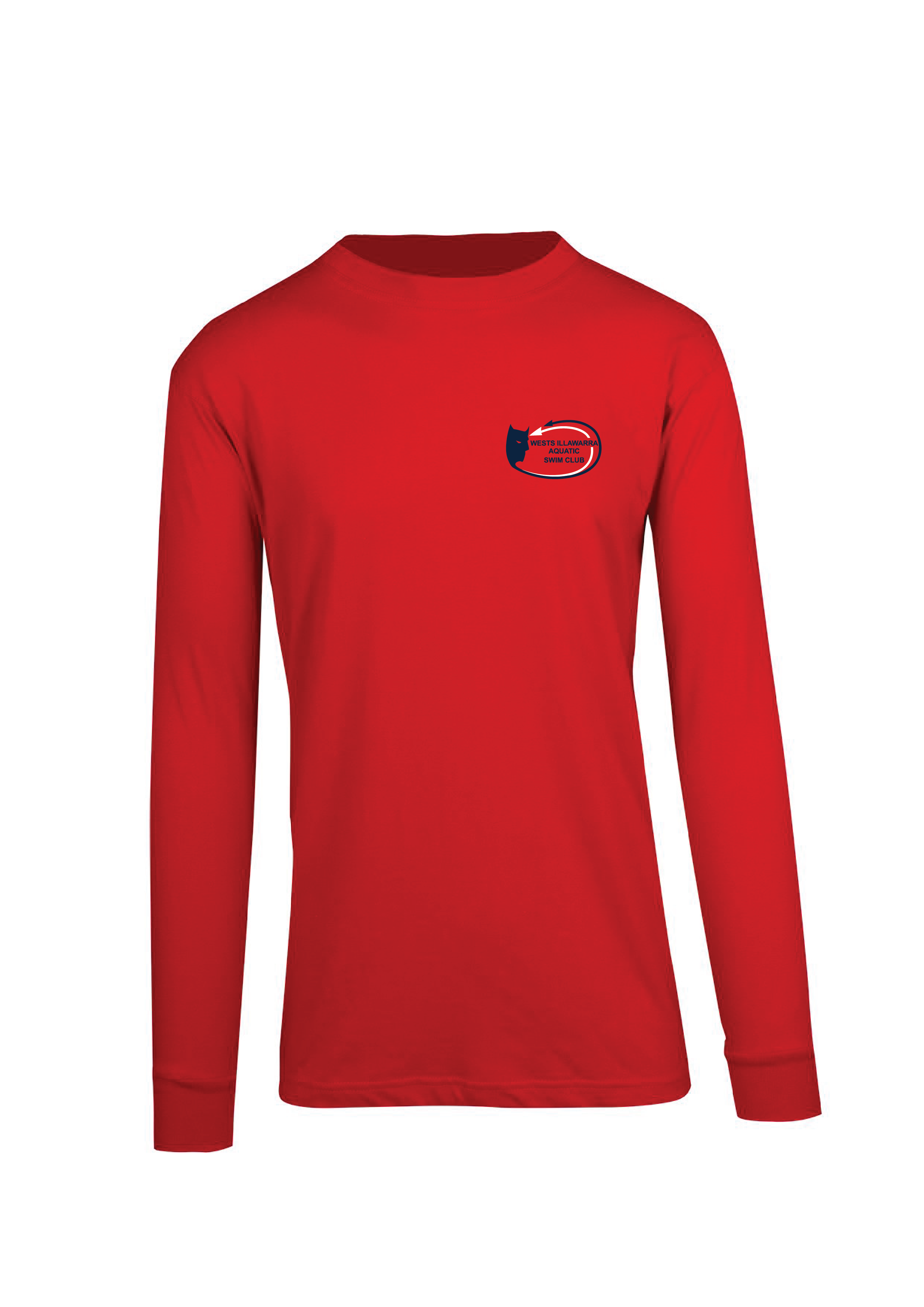 WESTS ILLAWARRA  SWIM CLUB LONG SLEEVE TEE  - KIDS/UNISEX RED