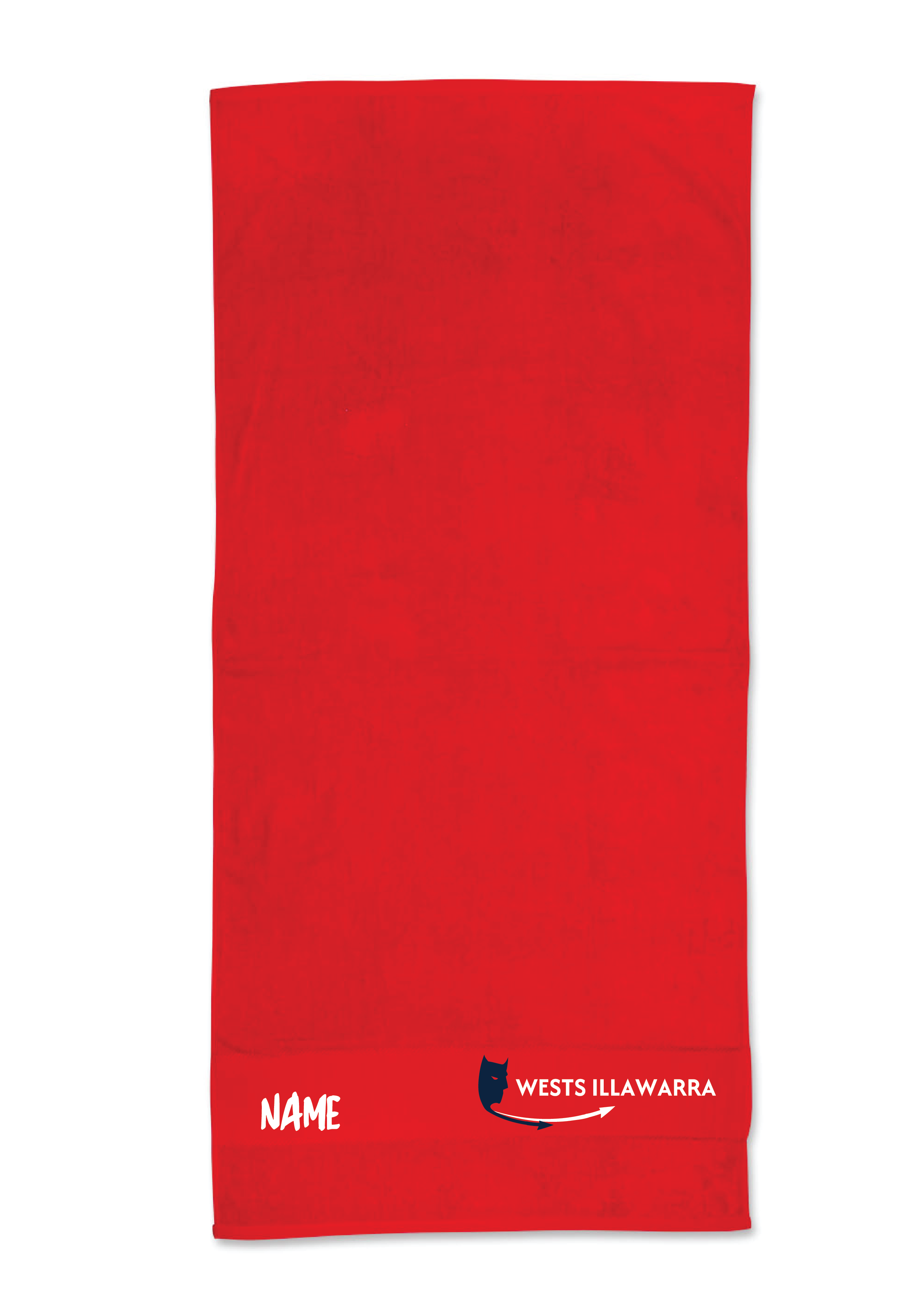 WESTS ILLAWARRA SWIM CLUB TOWEL- RED