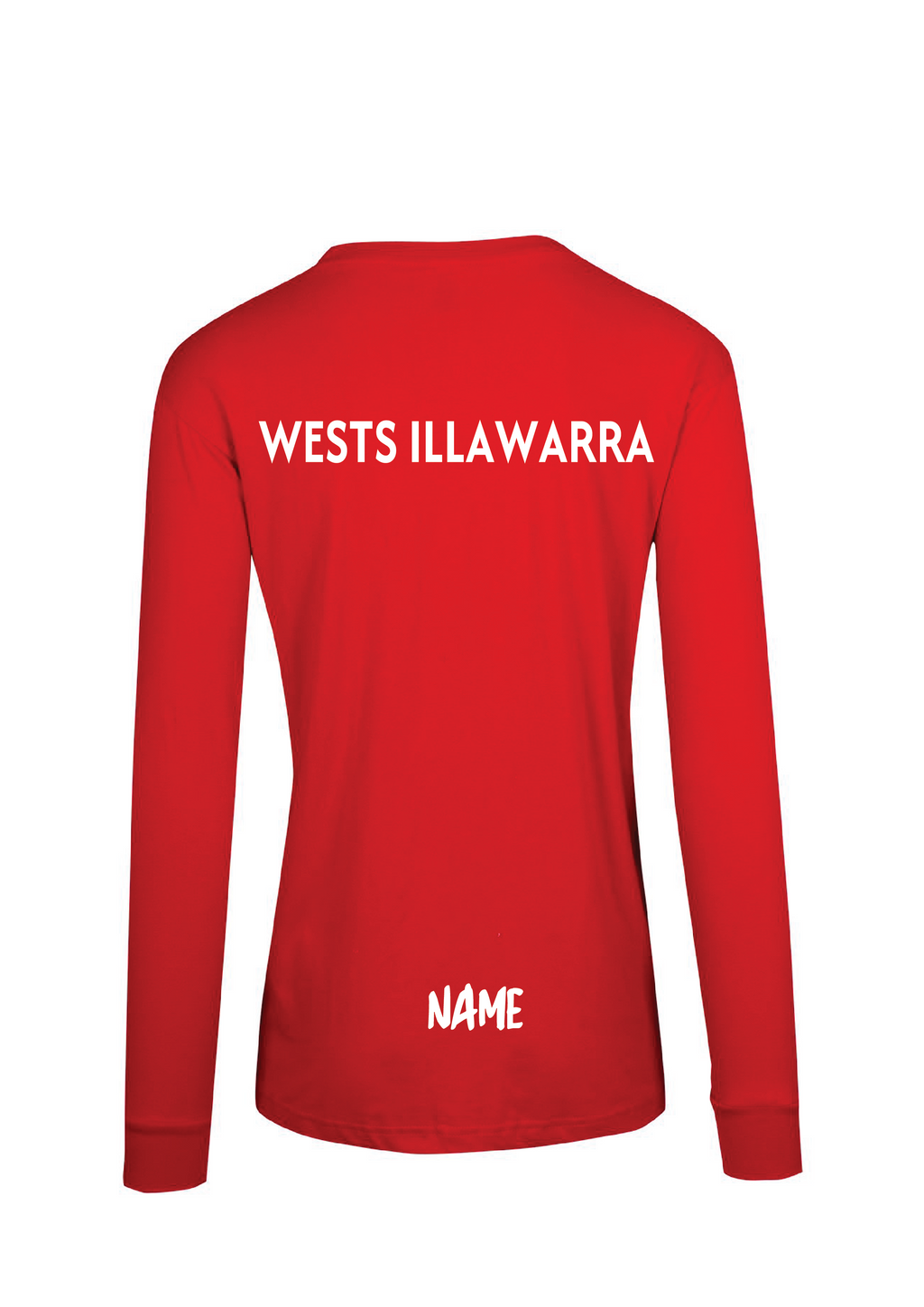 WESTS ILLAWARRA  SWIM CLUB LONG SLEEVE TEE  - KIDS/UNISEX RED