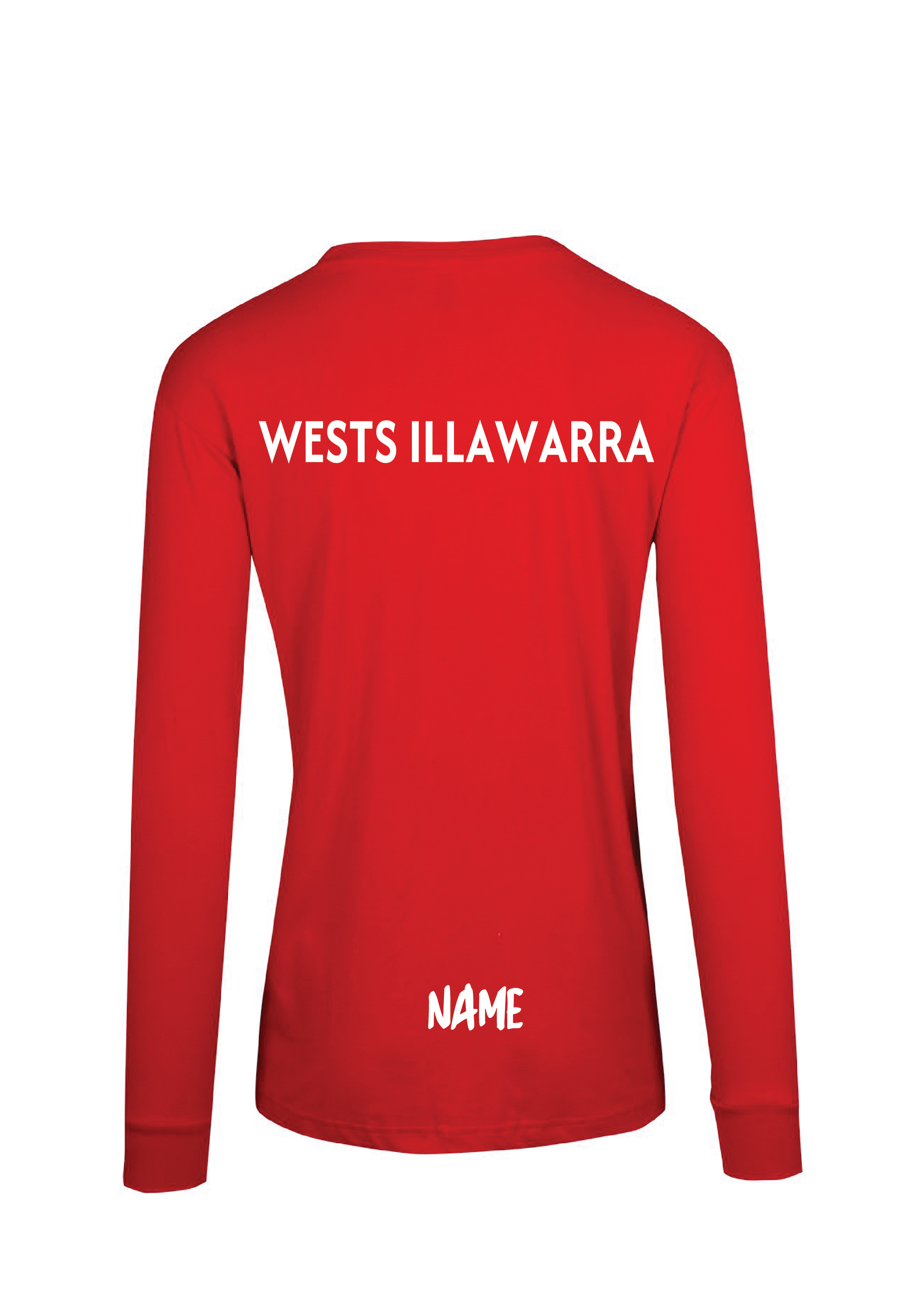 WESTS ILLAWARRA  SWIM CLUB LONG SLEEVE TEE  - KIDS/UNISEX RED