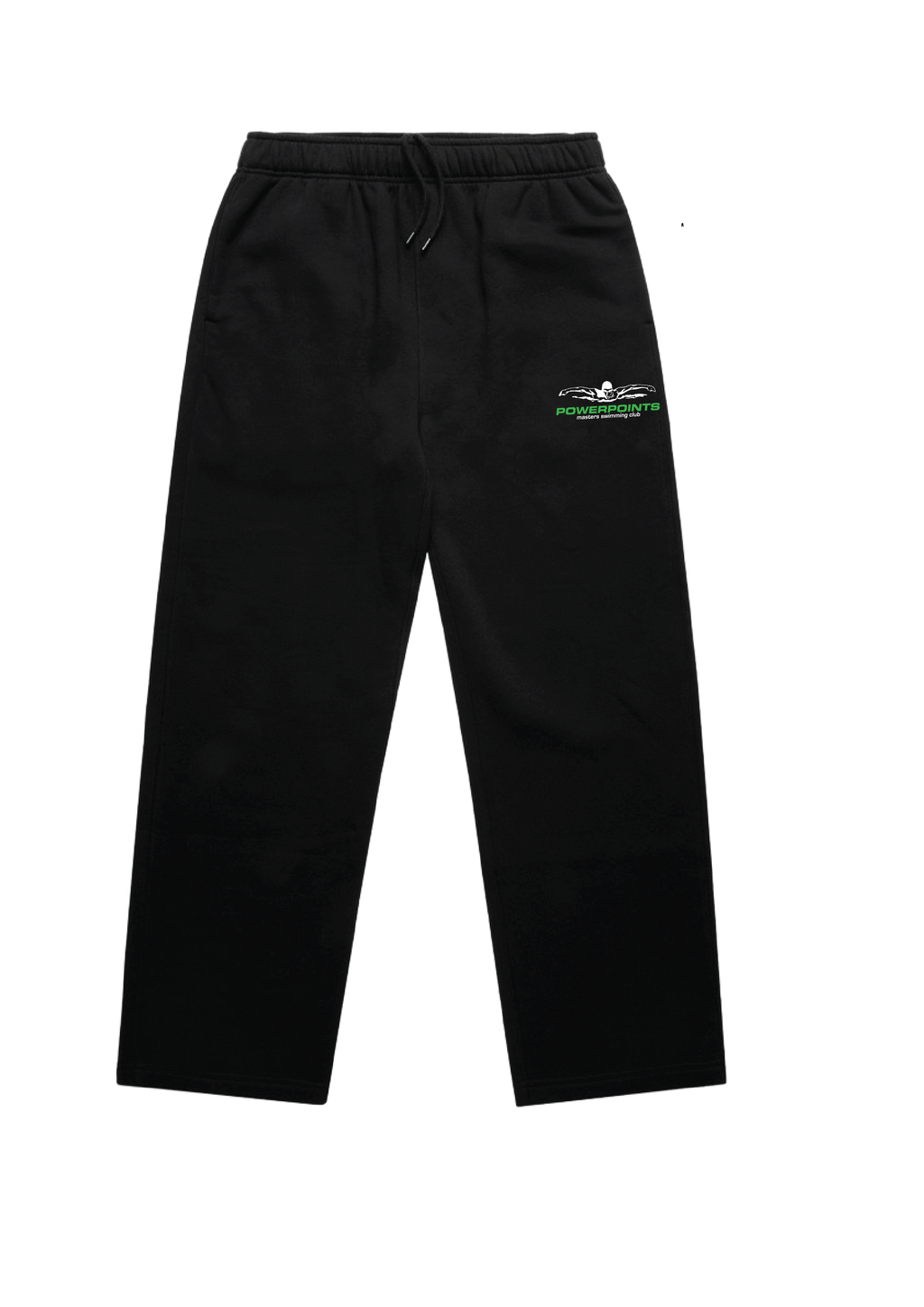 Powerpoints relaxed leg trackpant  - BLACK